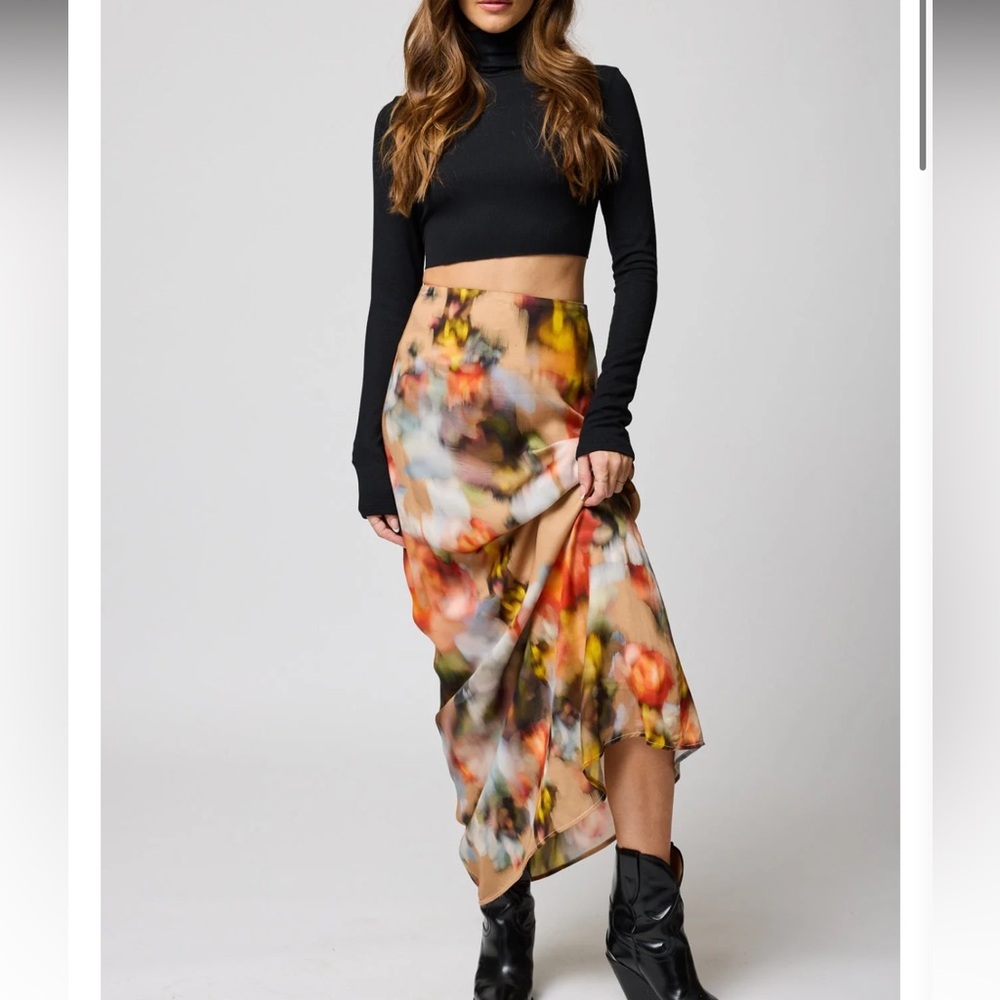 Stillwater Good Grace Maxi Skirt - Watercolor Floral Size Large